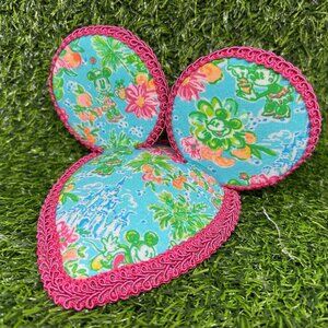 Lilly Pulitzer Disney Print HANDMADE Mouse Ear Hat/ Fascinator Hat